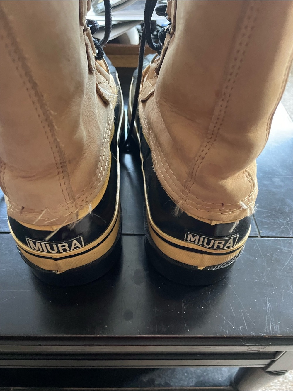 Vintage Miura Alaska Snow Boots – Tan/Black Pac Boot, ~1980s–90s